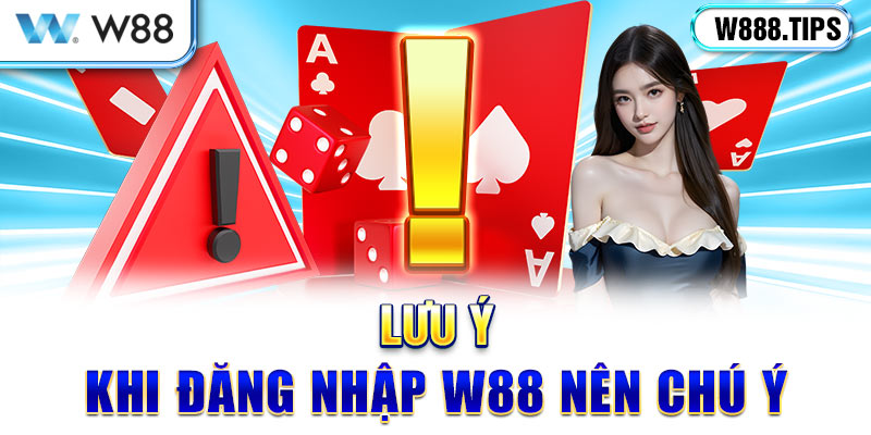 Lưu ý khi đăng nhập W88 nên biết