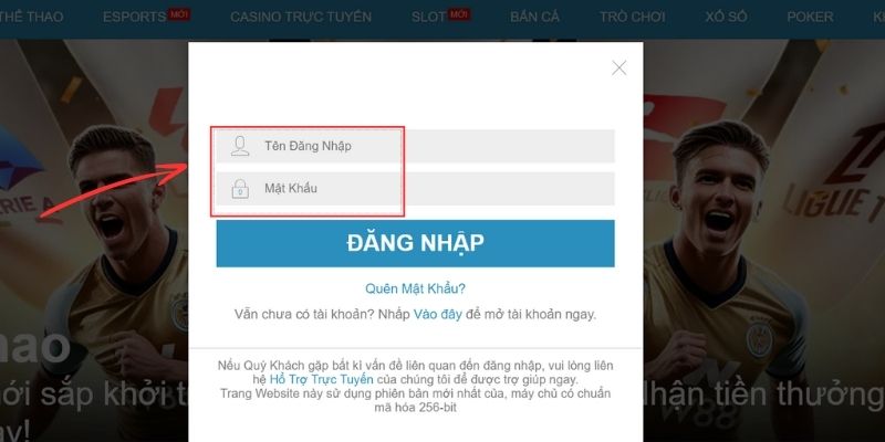 Quy trình sign in nhà cái an toàn, thần tốc qua website